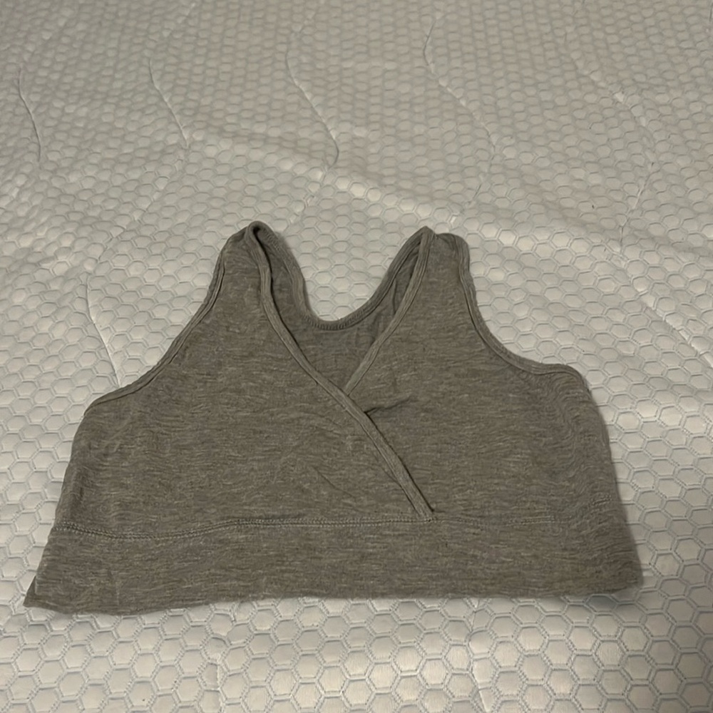 Kindred Bravely French Terry Racerback Nursing & Sleep Bra - Large - Grey